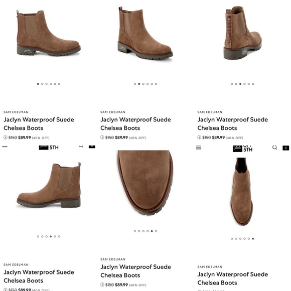 New Sam Edelman Jaclyn Waterproof Suede Chelsea Boots size 8 - Picture 11 of 11